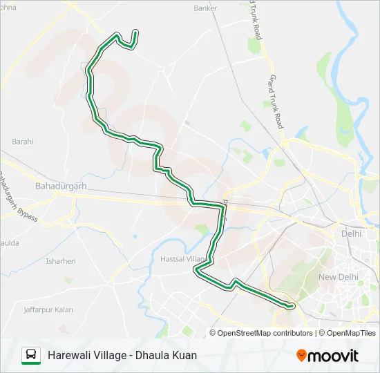 952A Bus Line Map