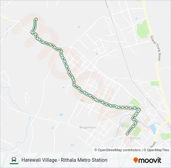 952A Bus Line Map