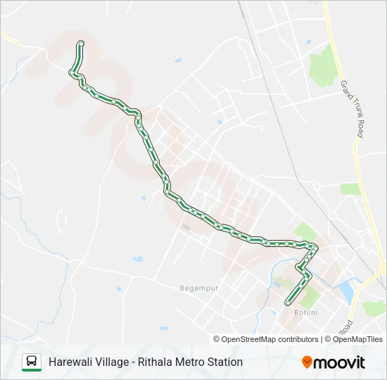 952A Bus Line Map