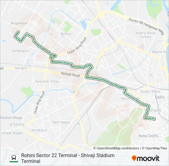 957A Bus Line Map