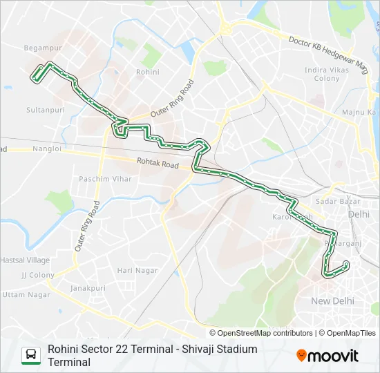 957A Bus Line Map