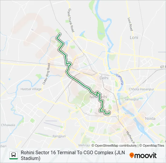 970A Bus Line Map