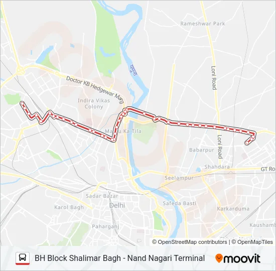 971A Bus Line Map