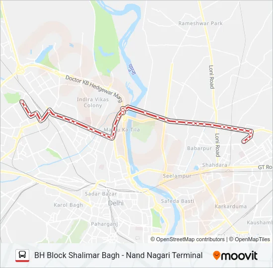 971A Bus Line Map