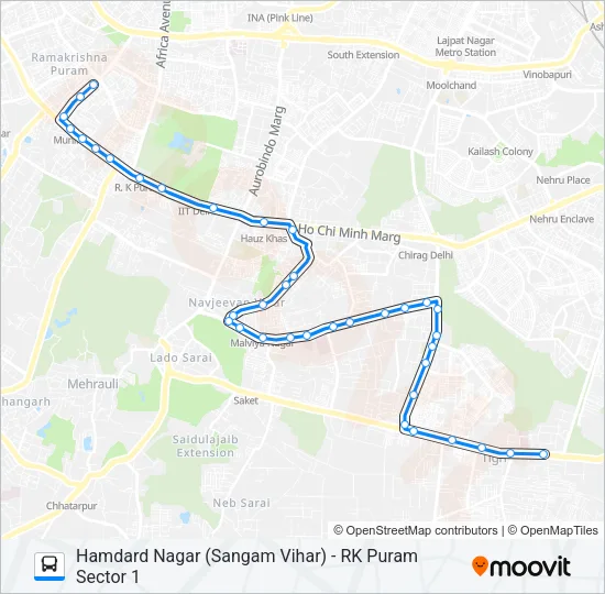 448 Bus Line Map