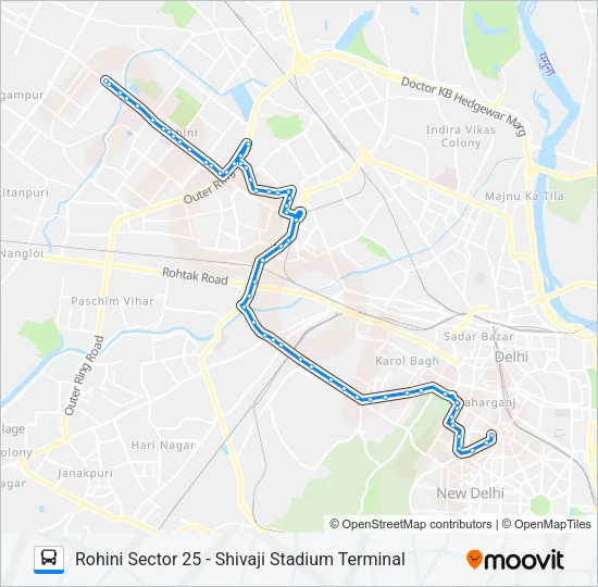990A Bus Line Map