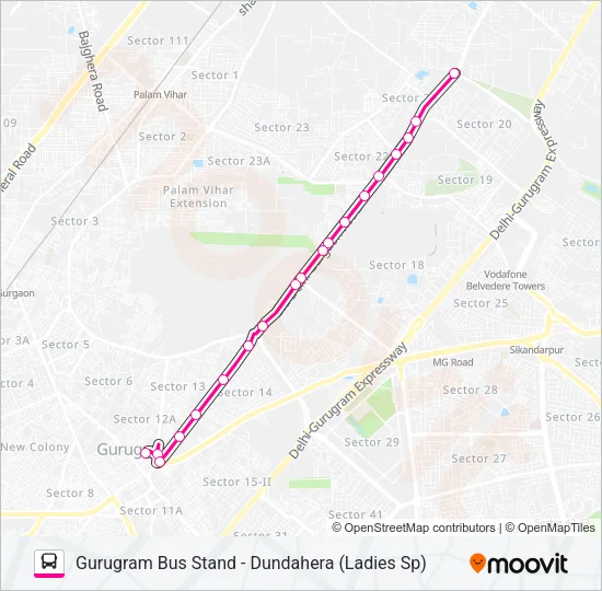 215B (L) Bus Line Map