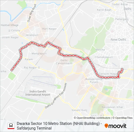 DW-5 Bus Line Map