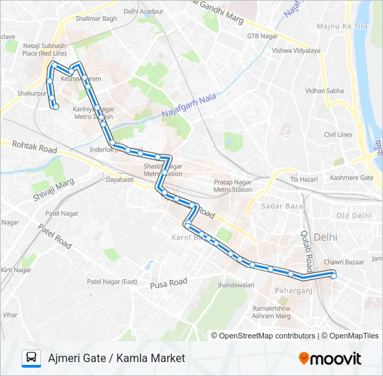 39A Bus Line Map