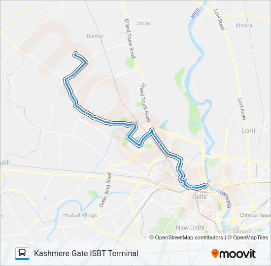 113EXT Bus Line Map