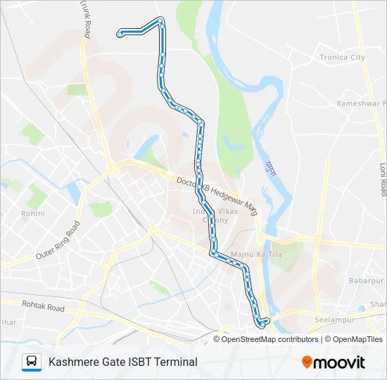 105 Bus Line Map