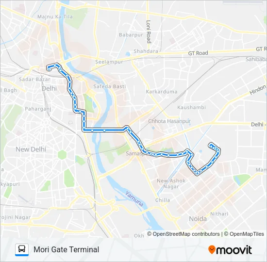 118EXT Bus Line Map