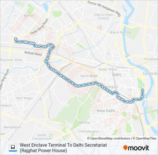 85EXT Bus Line Map