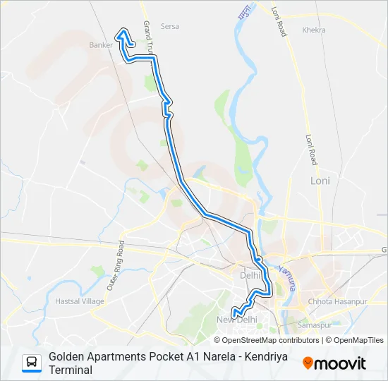 120E Bus Line Map