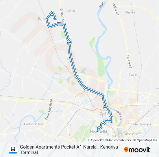 120E Bus Line Map