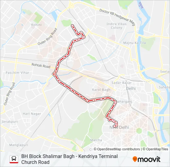 160 Bus Line Map