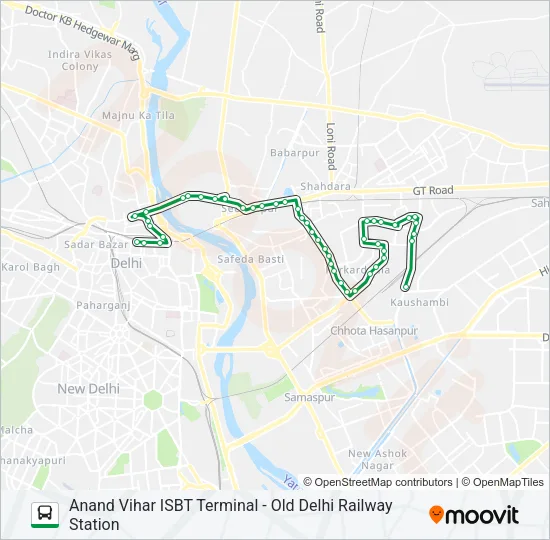202A Bus Line Map