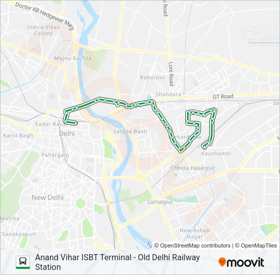 202A Bus Line Map