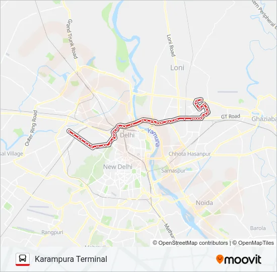 208 Bus Line Map