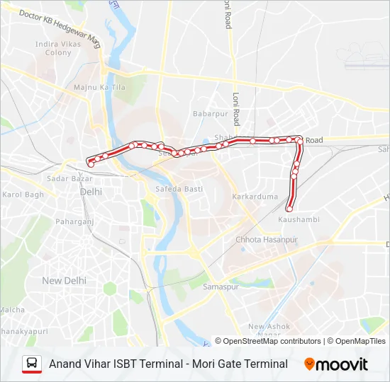221 Bus Line Map