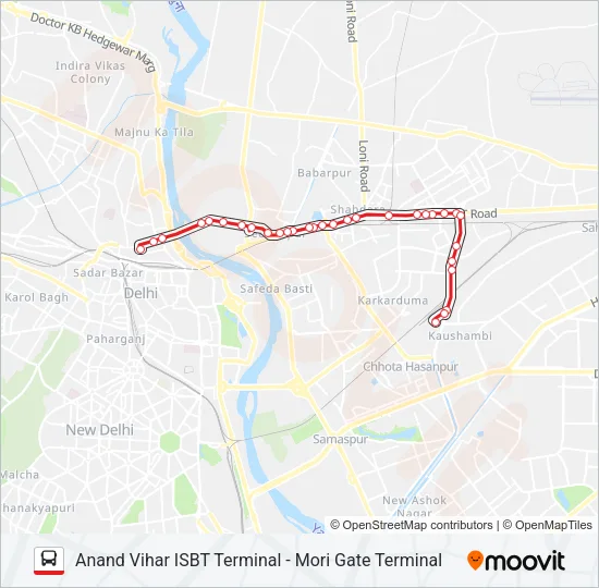 221 Bus Line Map