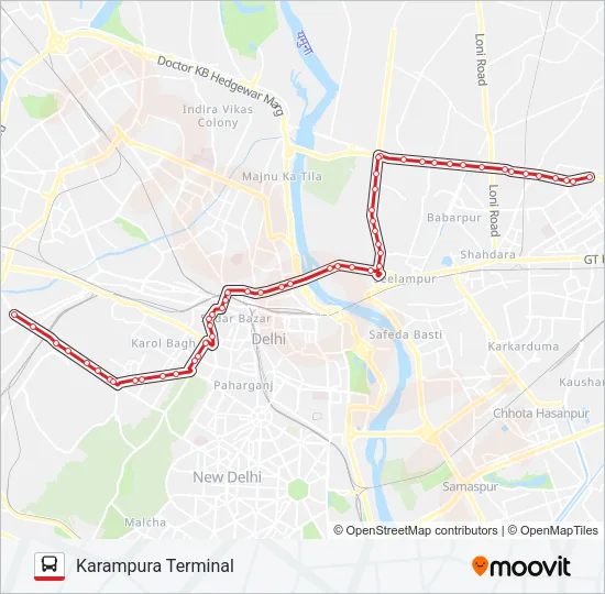 208A Bus Line Map
