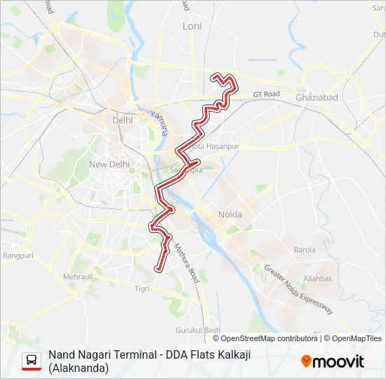 243 Bus Line Map