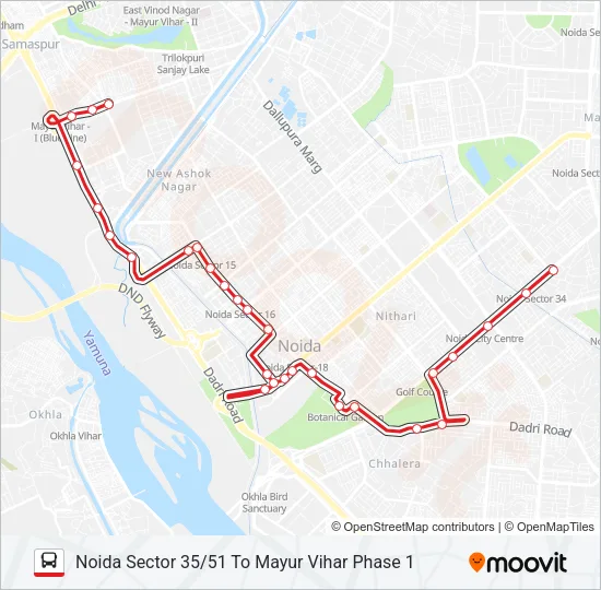 347 Bus Line Map
