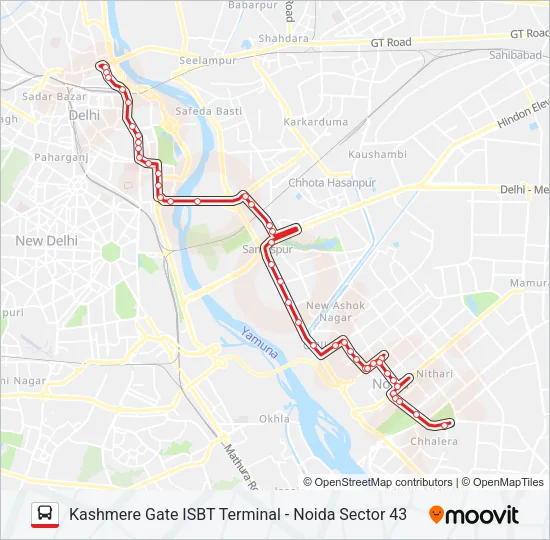 347 Bus Line Map