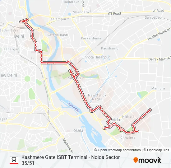 347 Bus Line Map