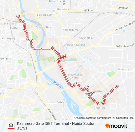 347 Bus Line Map