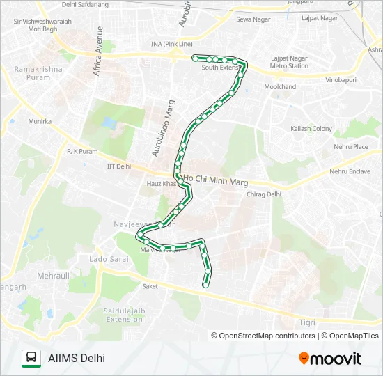 500 Bus Line Map