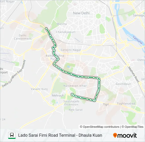 448B Bus Line Map