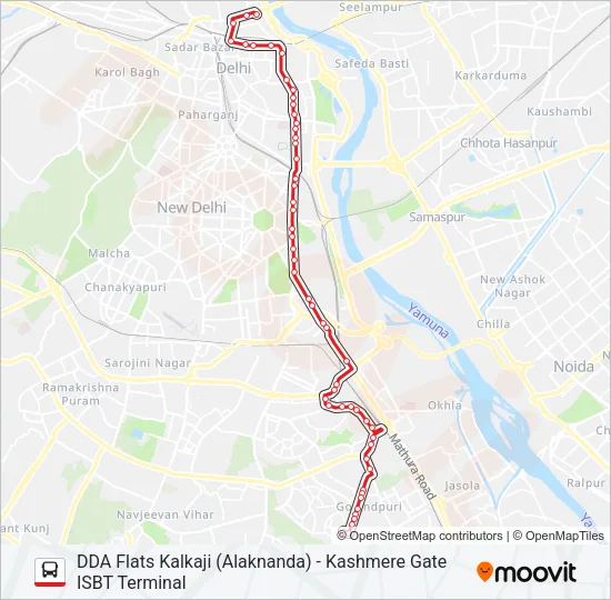 429 Bus Line Map