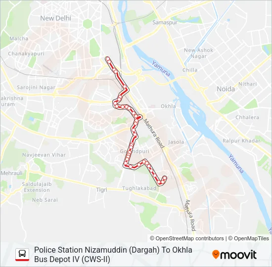 429 Bus Line Map