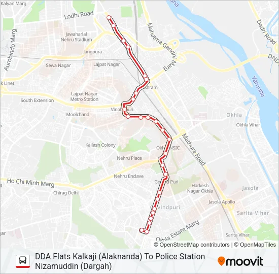 429 Bus Line Map