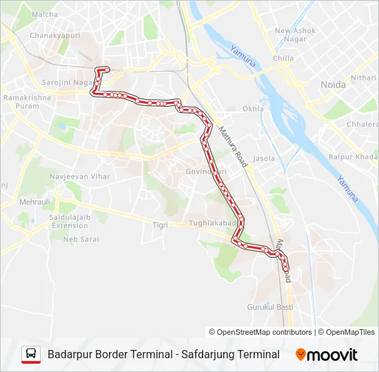 433 Bus Line Map