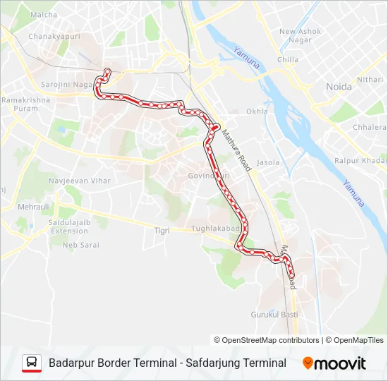 433 Bus Line Map