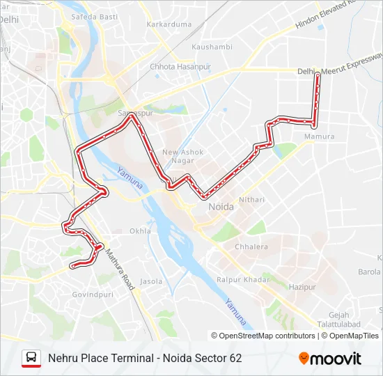 492 Bus Line Map