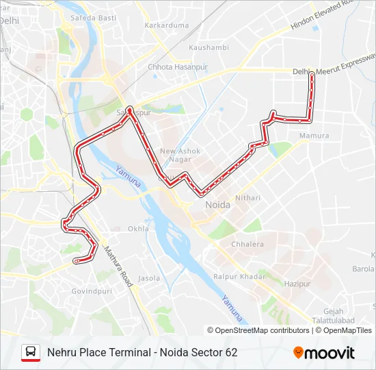 492 Bus Line Map