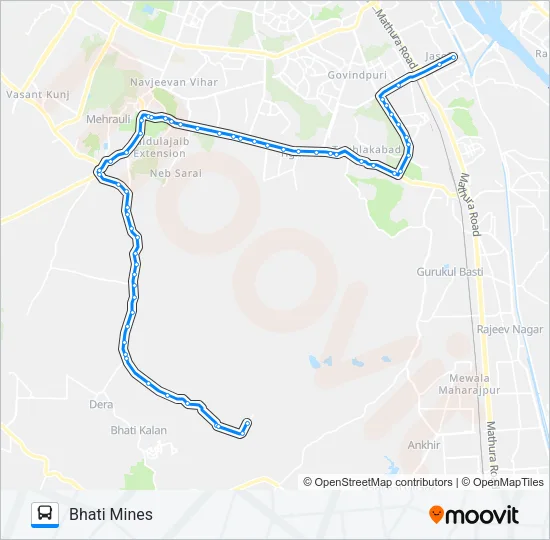 434 Bus Line Map
