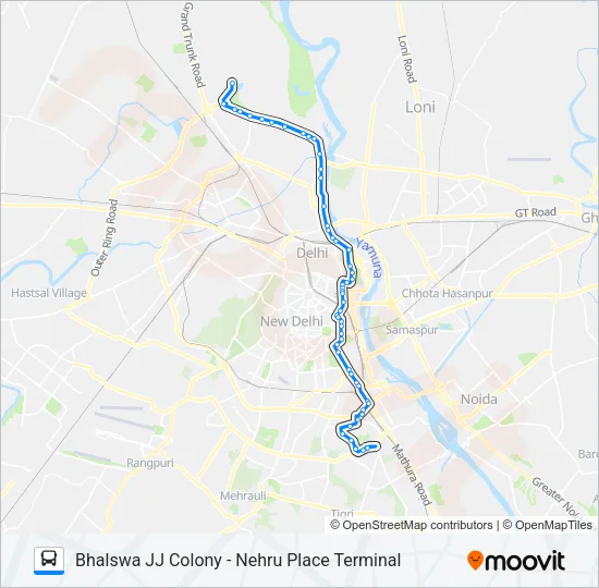 447 Bus Line Map