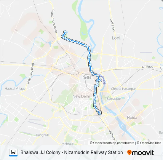 447 Bus Line Map