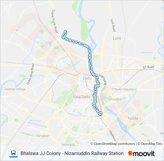 447 Bus Line Map