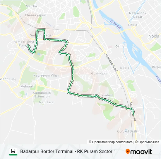 544 Bus Line Map