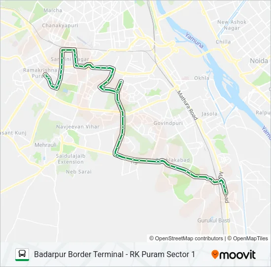 544 Bus Line Map