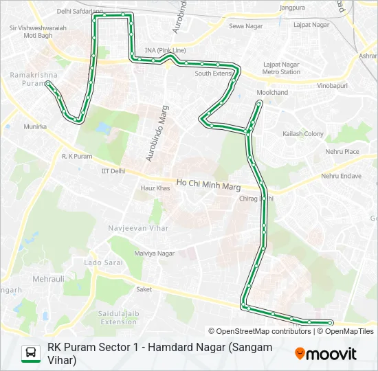 544 Bus Line Map