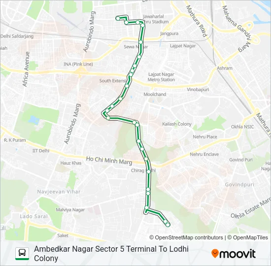 522STL Bus Line Map