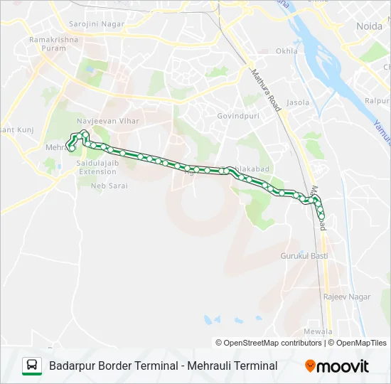 525EXT Bus Line Map