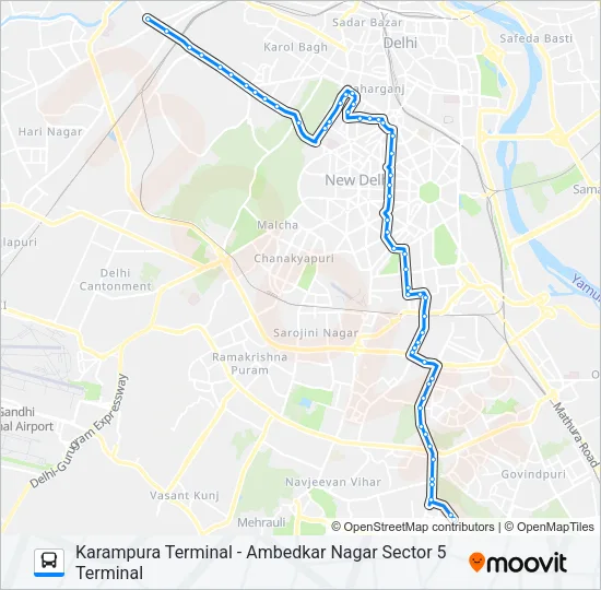 521 Bus Line Map